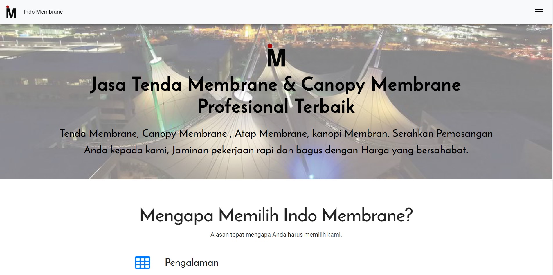 Indo Membrane - Jasa Kanopi Terbaik di Indonesia