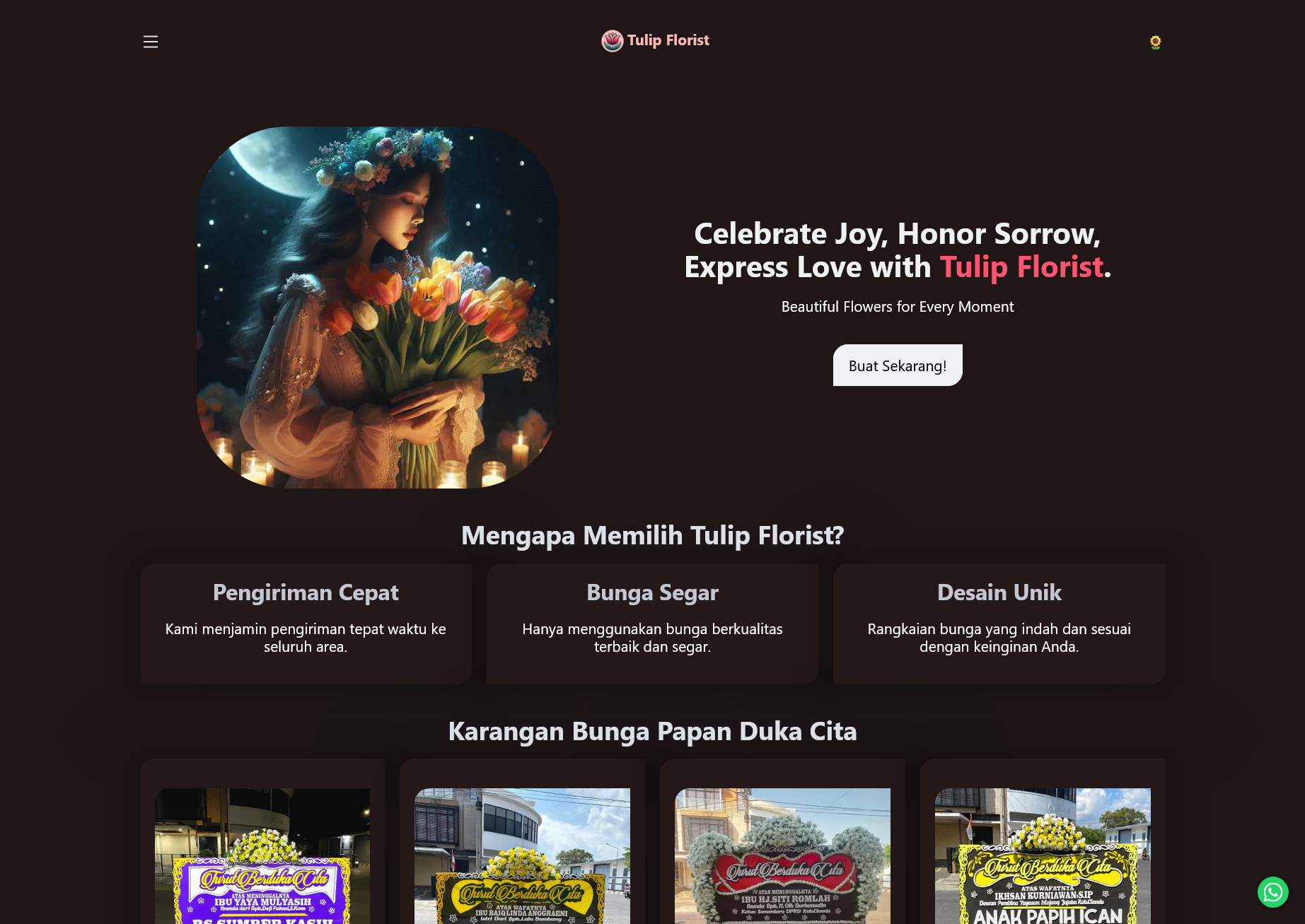 Tulip Florist: Membuat Website Bisnis